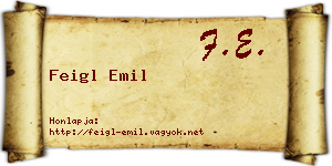 Feigl Emil névjegykártya